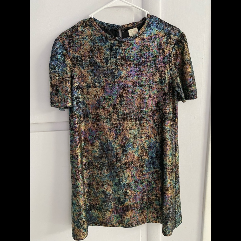 Girls Metallic Zara dress
